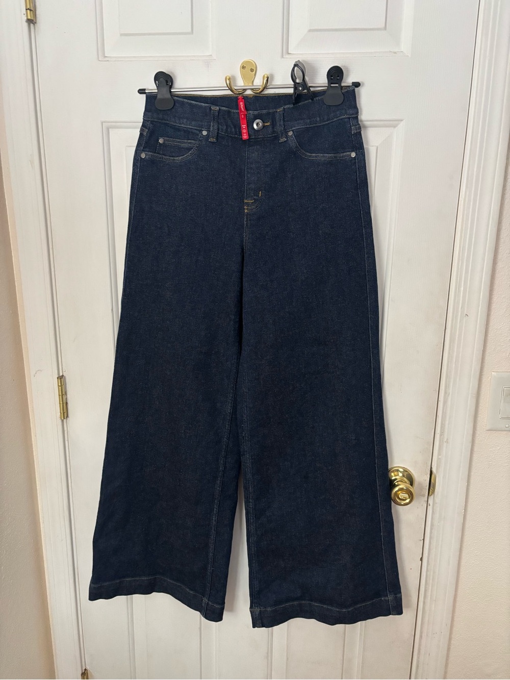 SPANX Dark Indigo Wide Leg Jeans